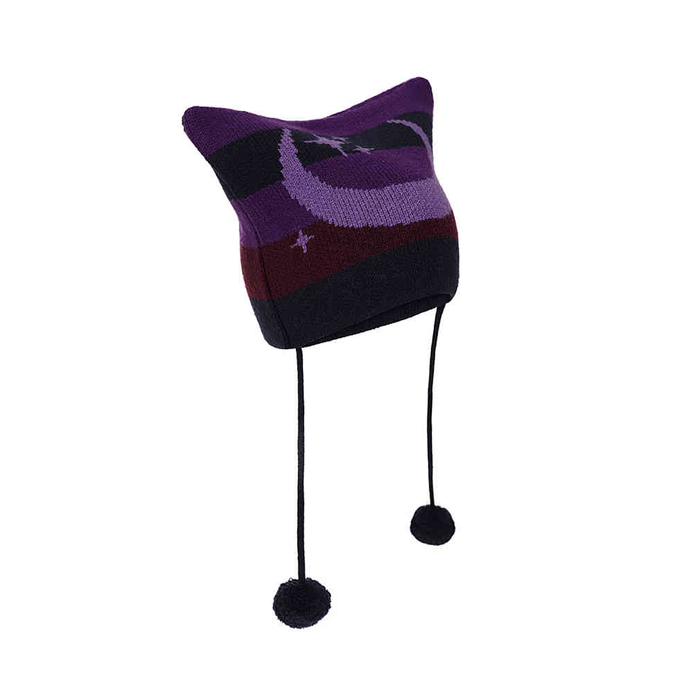 Banned - Wraith Striped Beanie muts - Paars